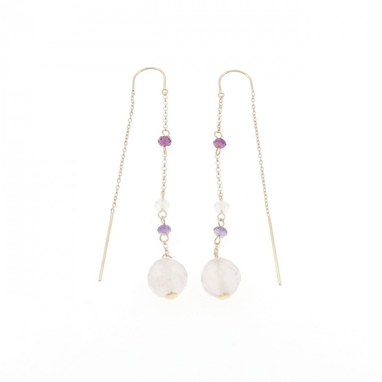 K18YG カラーストーン ピアス