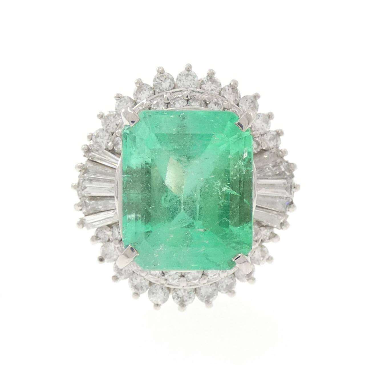 PT900 エメラルド リング 5.63CT