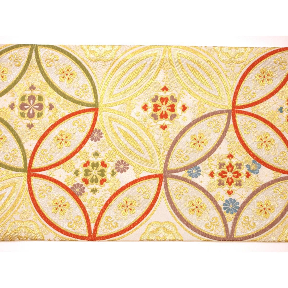 袋帯　全通柄　芯なし仕立