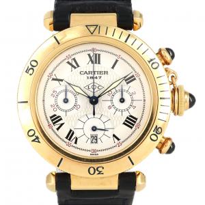 【ノーメンテナンス特価】カルティエ パシャクロノグラフ･150th YG W30X7651 YG クォーツ