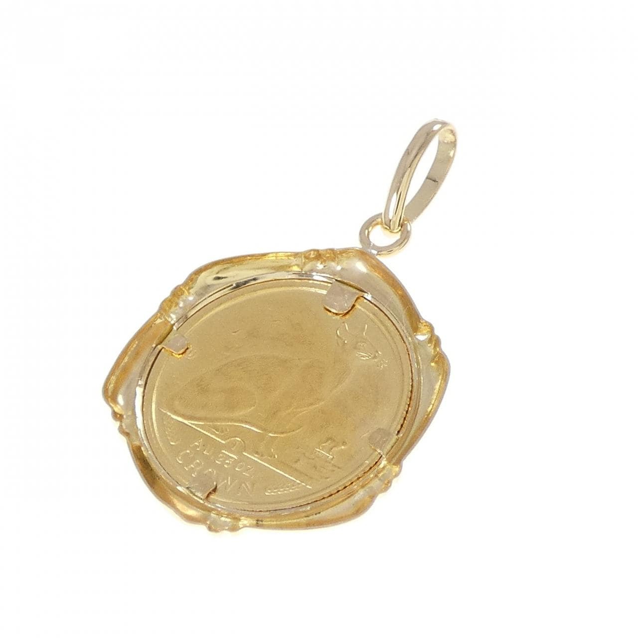 K18YG (框) 硬幣吊墜