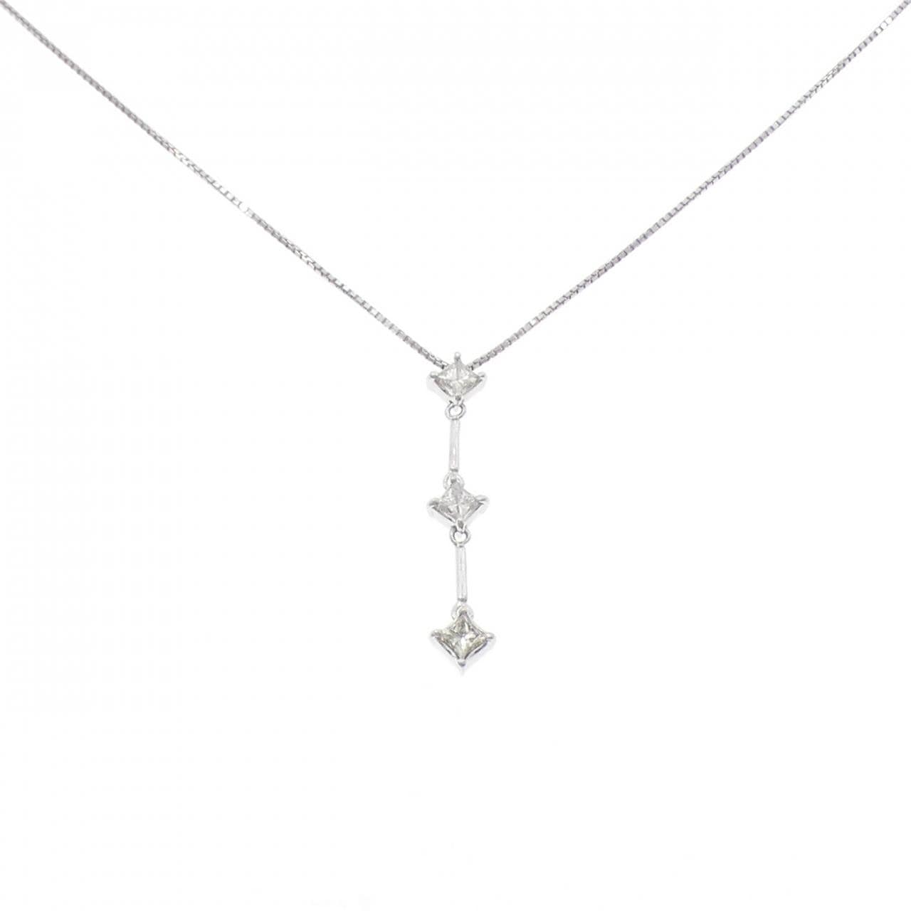 K18WG ダイヤモンド ネックレス 0.30CT