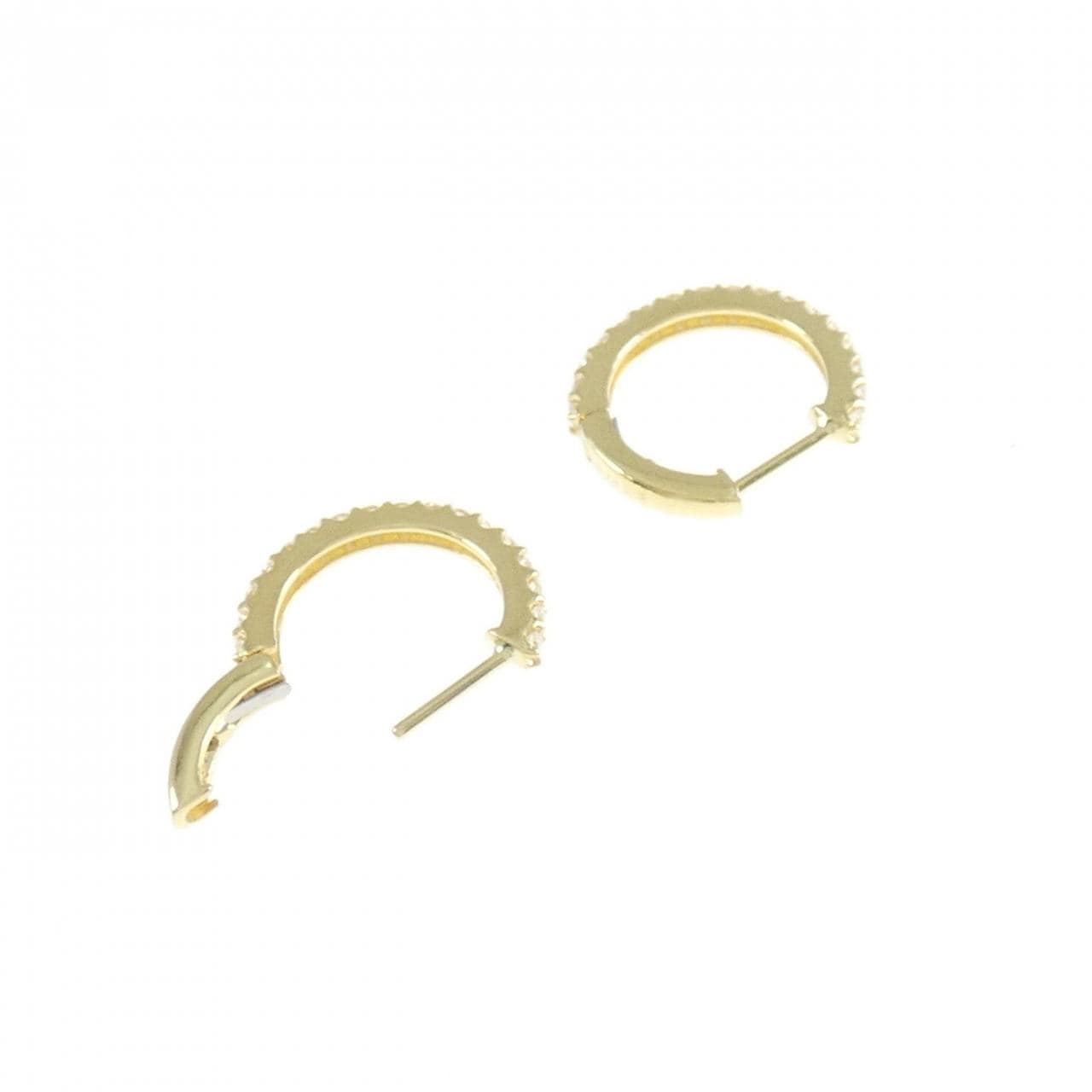 【新品】K18YG ダイヤモンド フープ ピアス 0.40CT