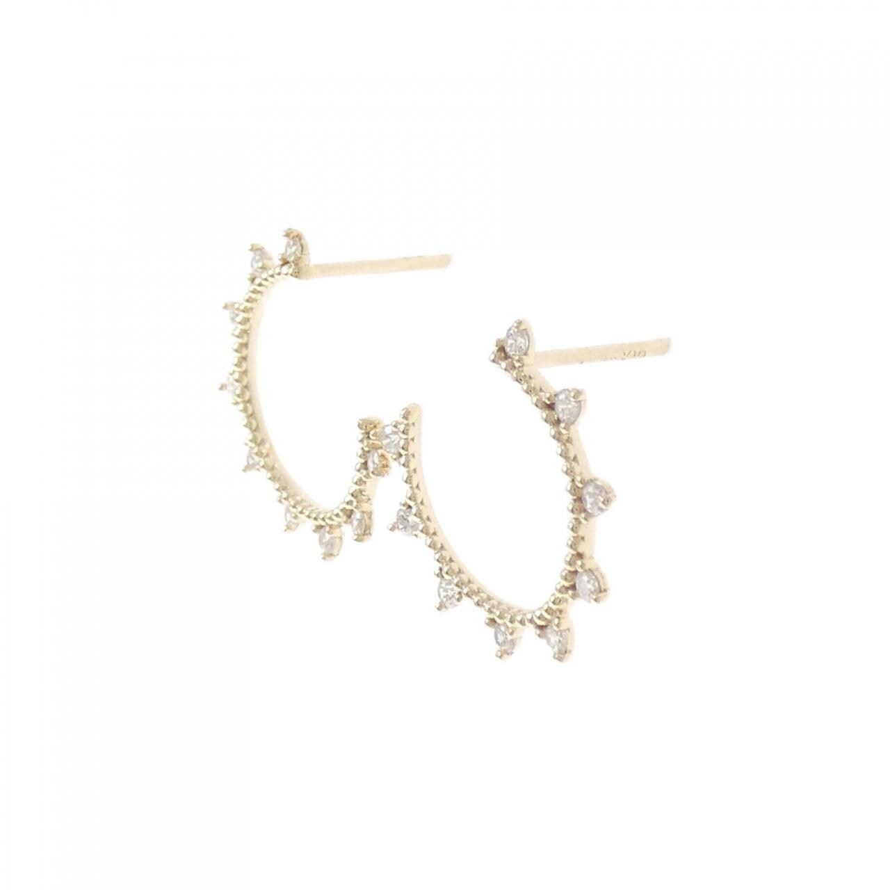 【リメイク】K10YG ダイヤモンド ピアス 0.14CT