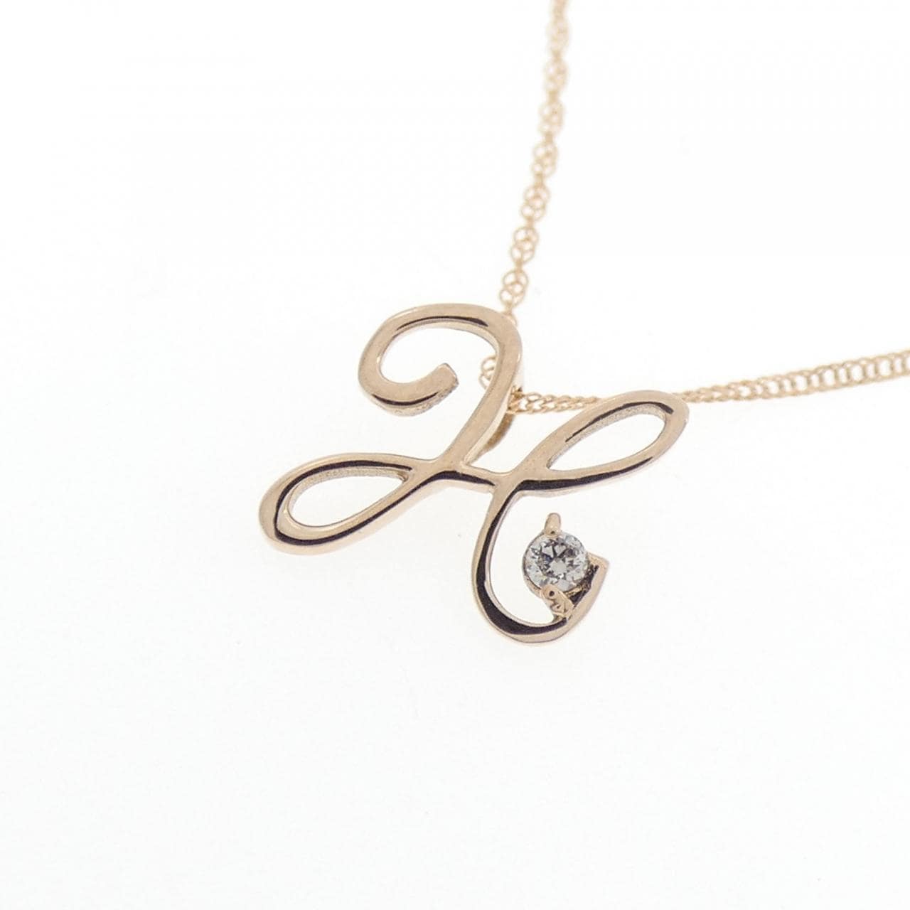 K18PG ダイヤモンド ネックレス 0.02CT