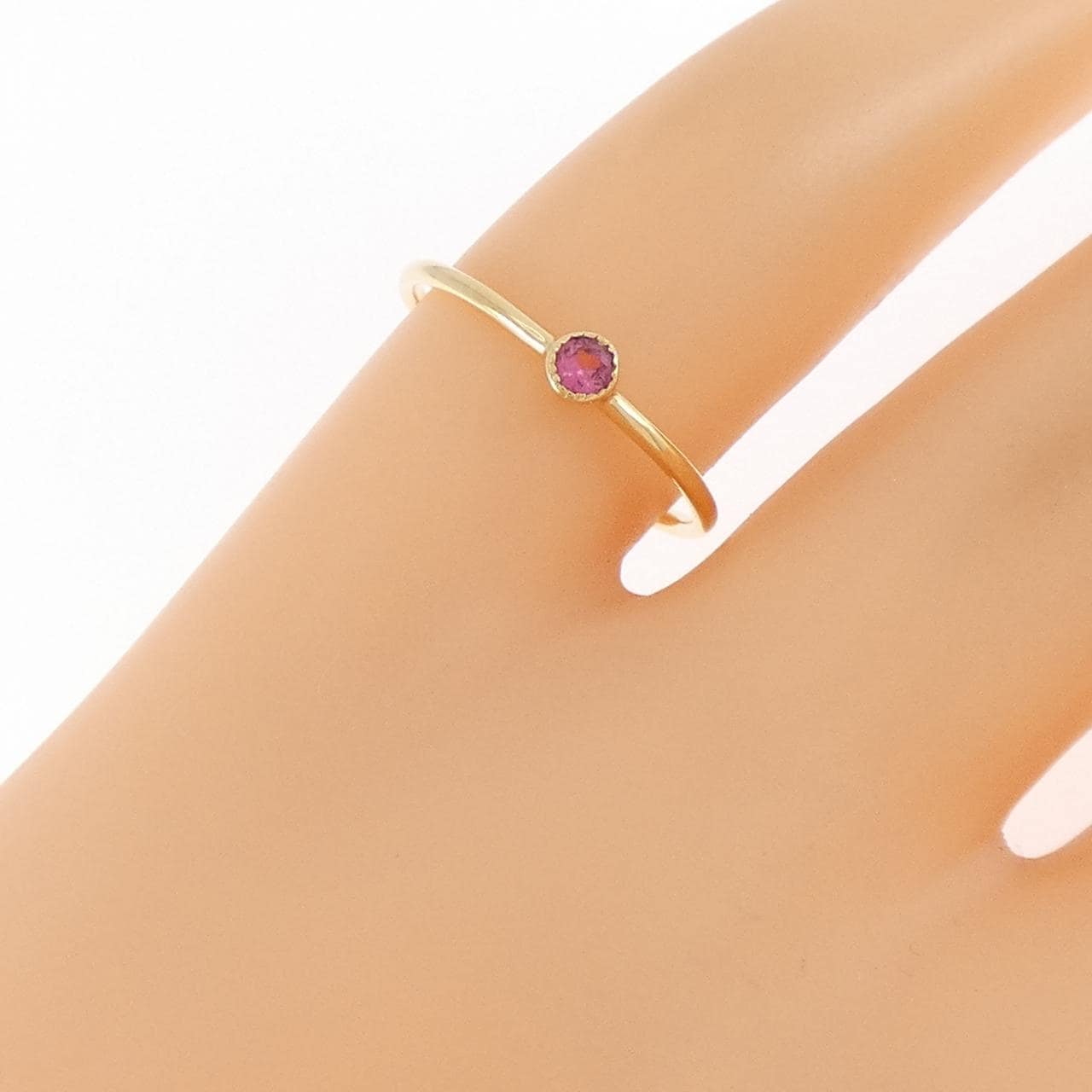 K18YG スピネル リング 0.05CT