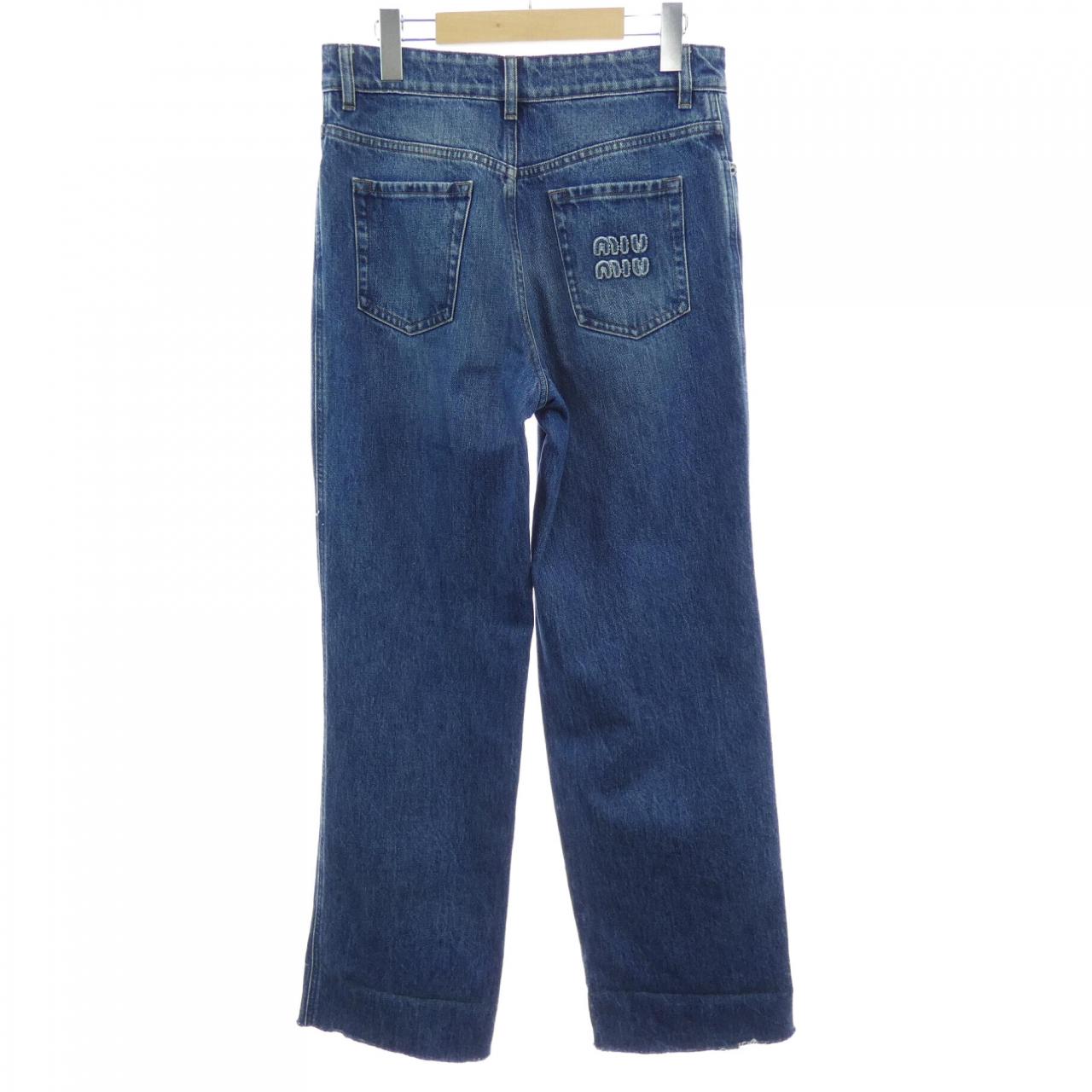 ミュウミュウ MIU MIU 5ポケット MIUMIUロゴ GWP435 SOOO 10BF ジーンズ