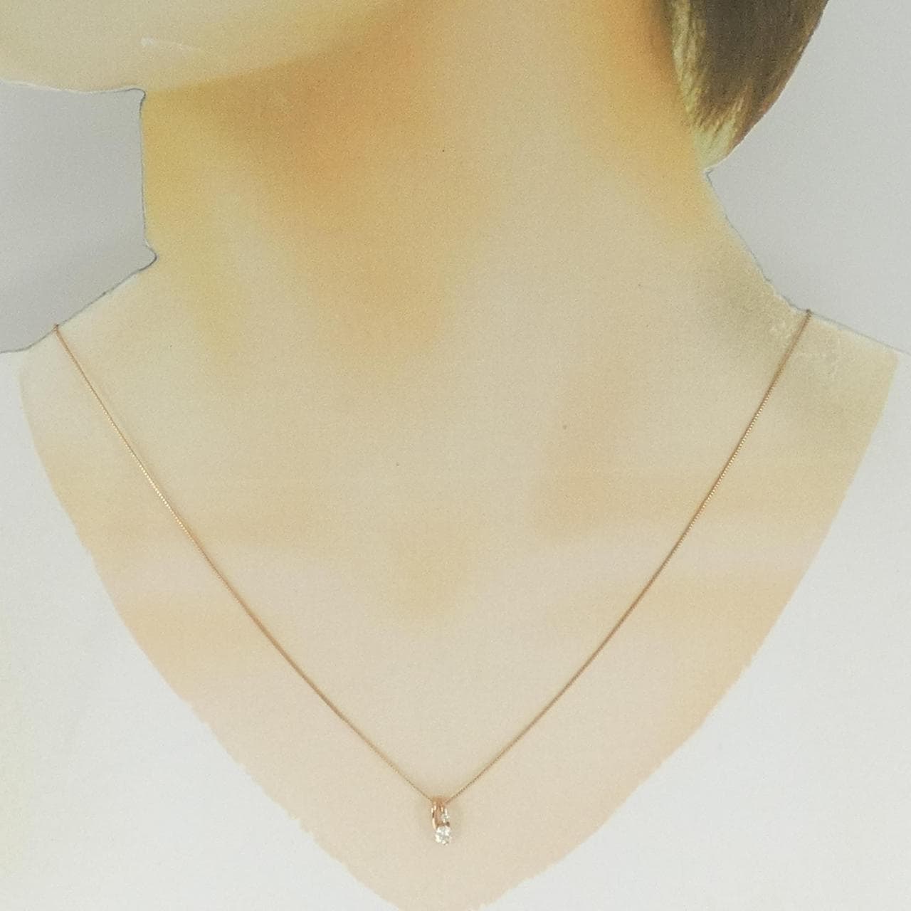 K18PG ダイヤモンド ネックレス 0.18CT