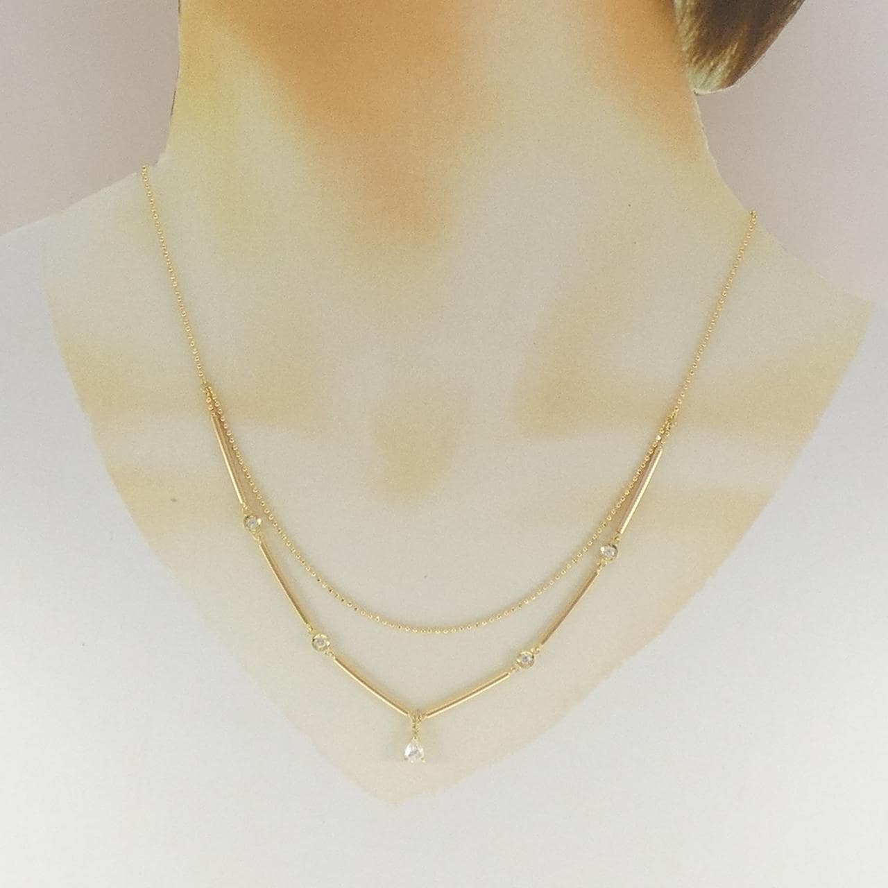 K18YG ダイヤモンド ネックレス 0.27CT