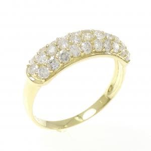 K18YG パヴェ ダイヤモンド リング 1.00CT