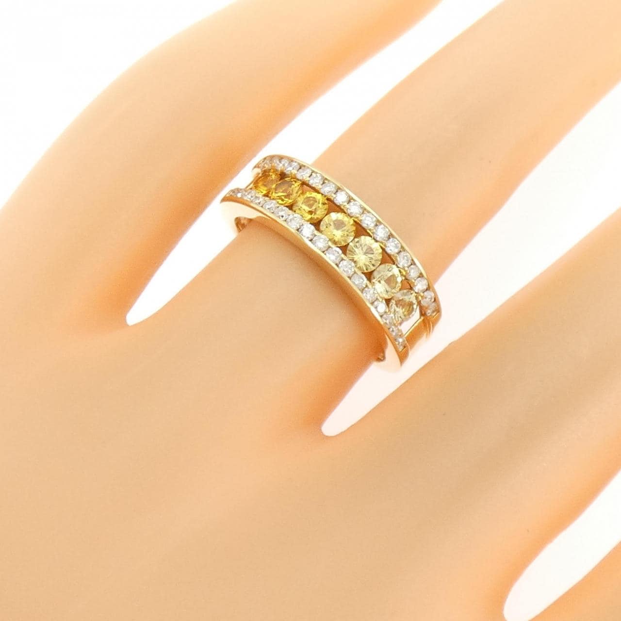 K18YG サファイヤ リング 0.72CT