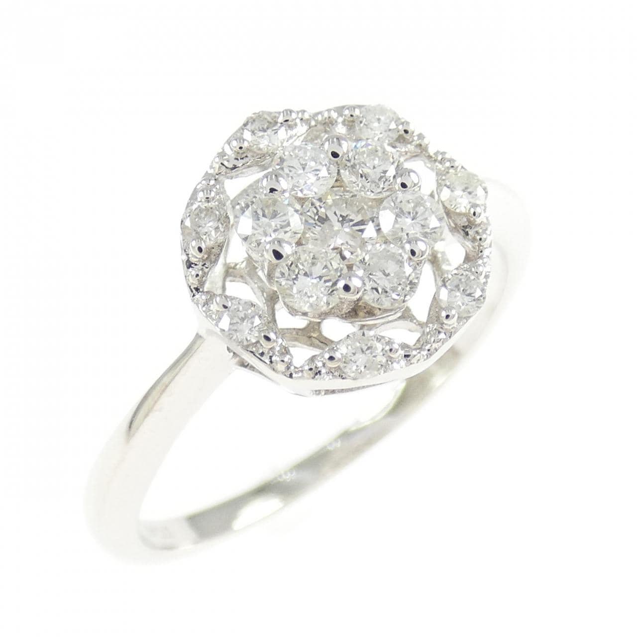 K18WG ダイヤモンド リング 0.40CT
