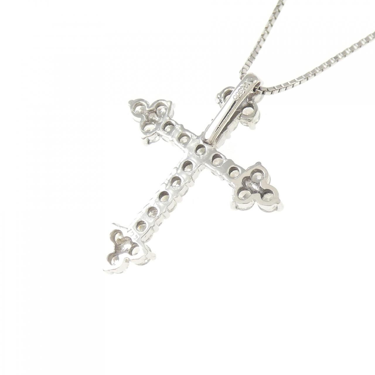 PT900/PT850 クロス ダイヤモンド ネックレス 1.00CT