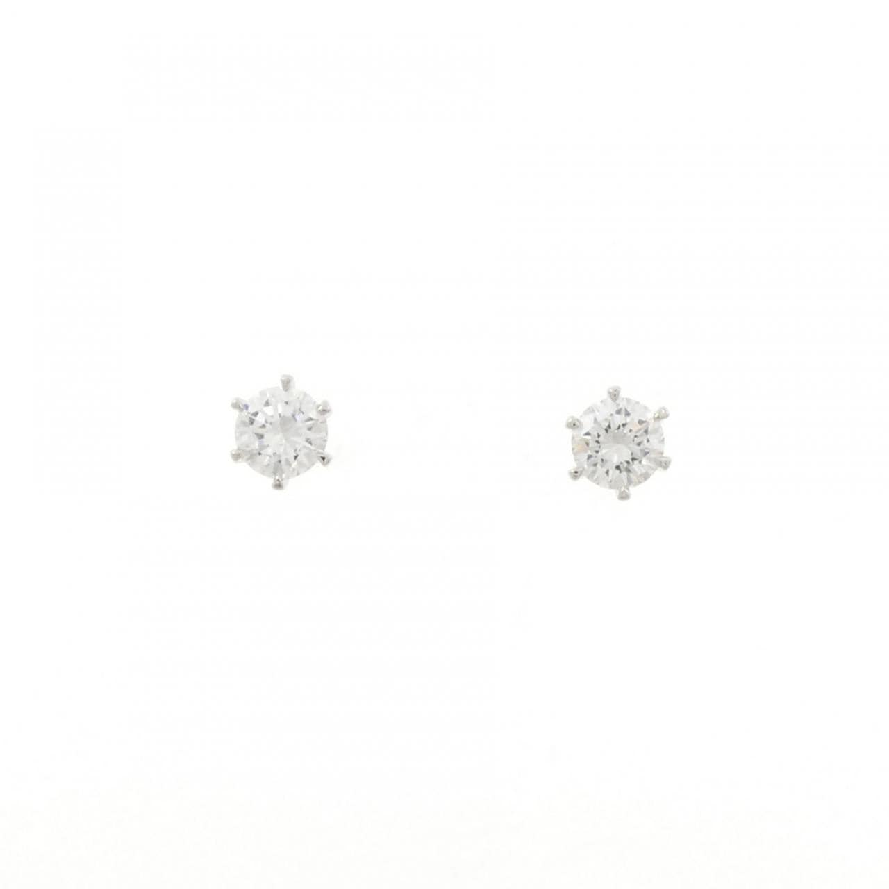 【リメイク】PT900/ST ダイヤモンド ピアス 0.257CT 0.264CT D-E VS1 VG-G