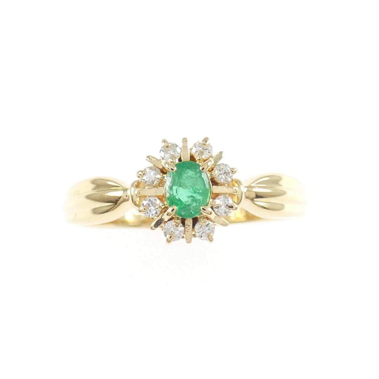 K18YG エメラルド リング 0.17CT