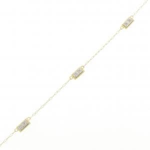 K18YG/PT900/PT850 ダイヤモンド ブレスレット 0.04CT