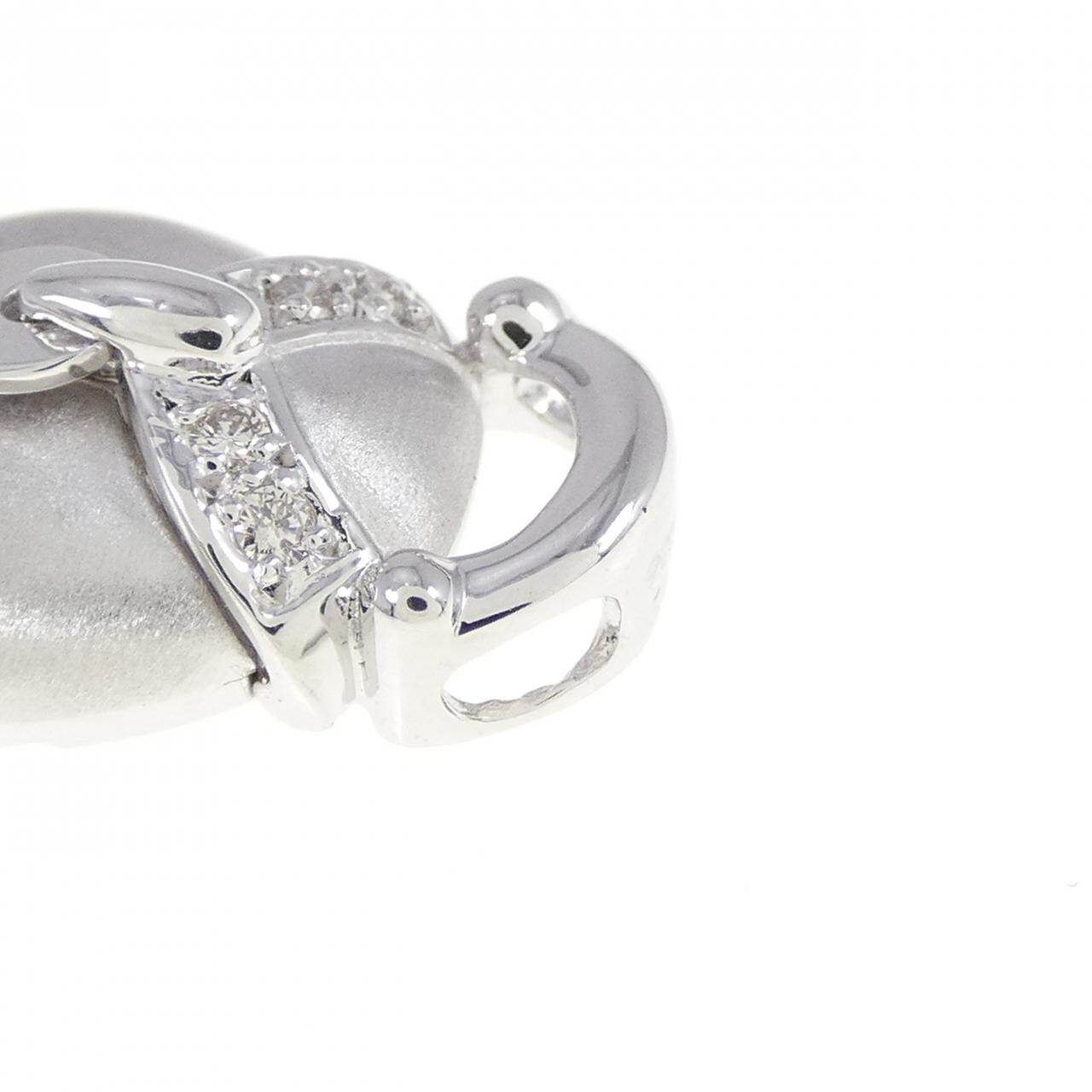 K18WG Diamond pendant 0.036CT