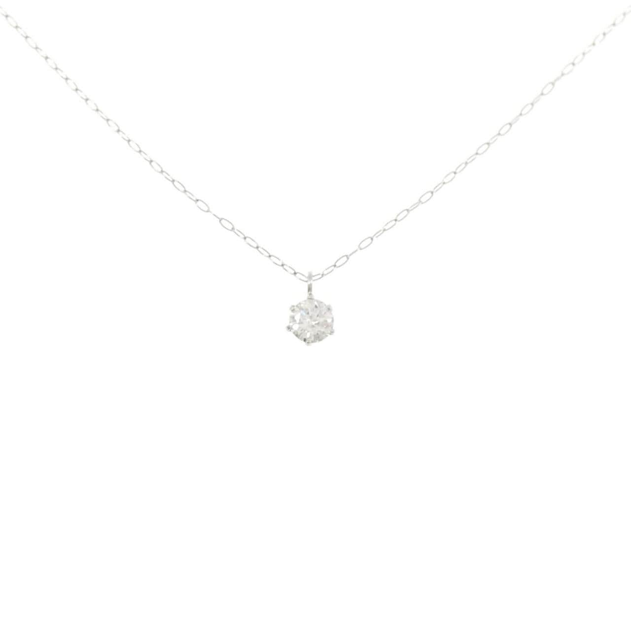 PT900/PT850 ソリティア ダイヤモンド ネックレス 0.20CT