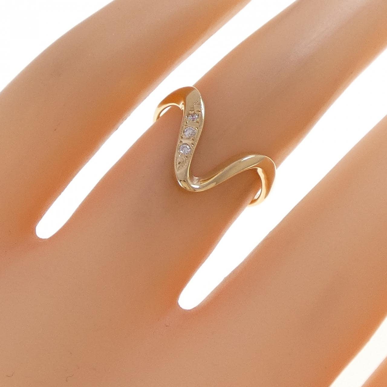 K18YG ダイヤモンド リング