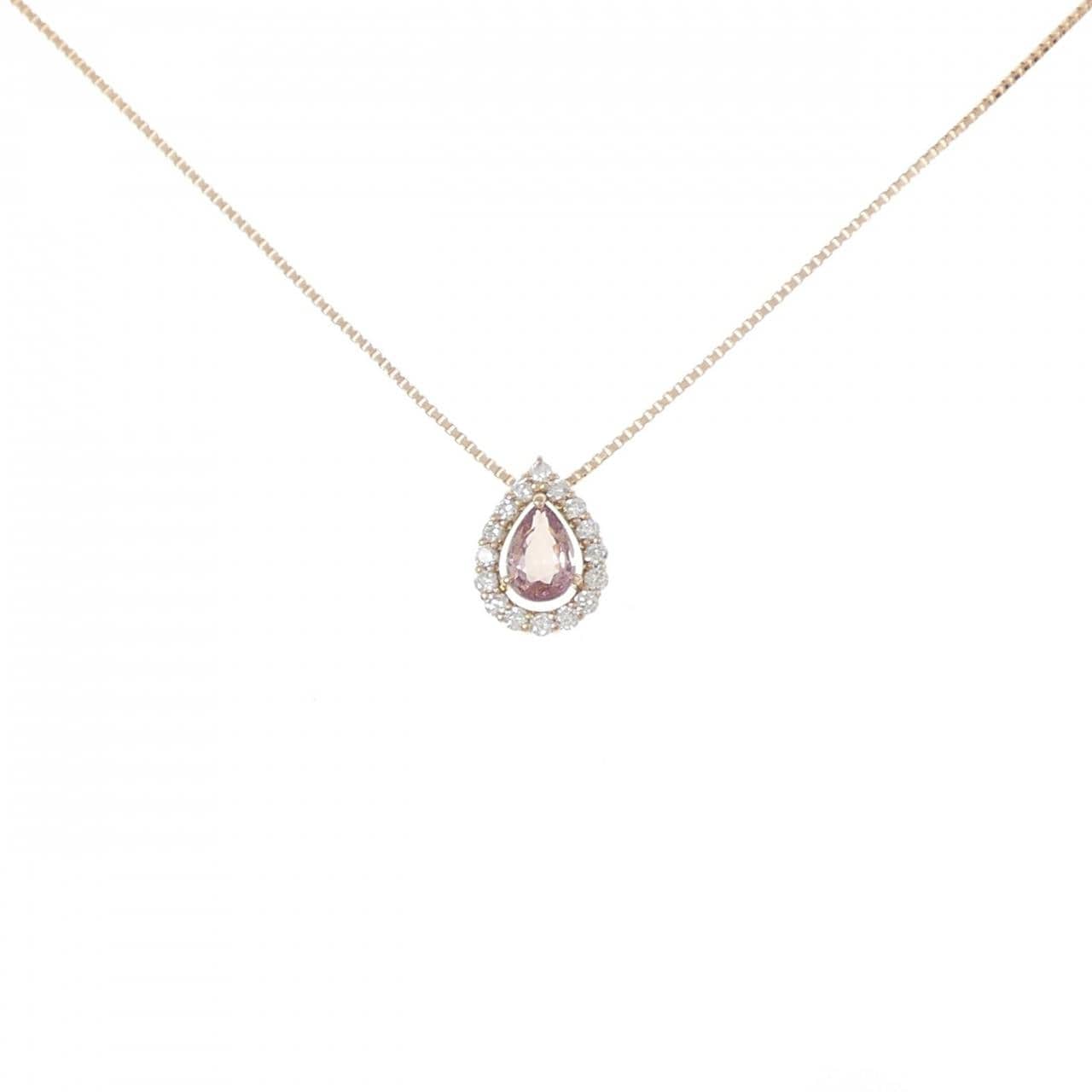 【新品】K18PG サファイヤ ネックレス 0.528CT