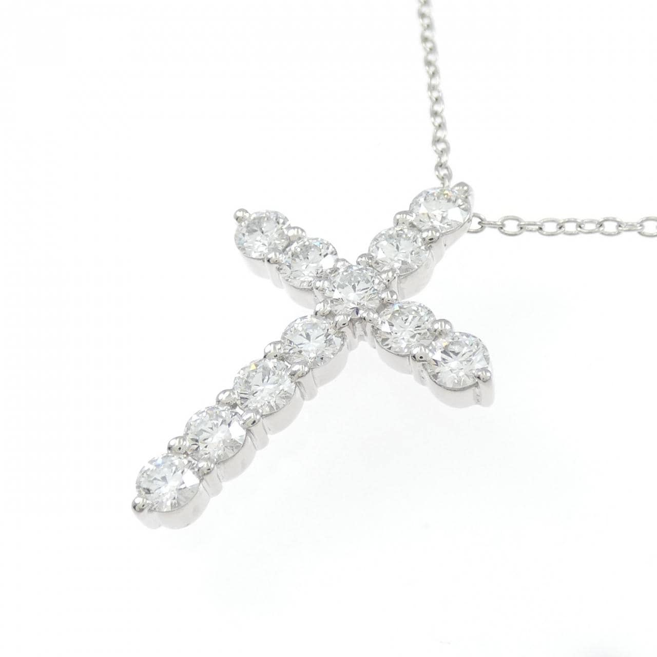 PT850 クロス ダイヤモンド ネックレス 1.19CT