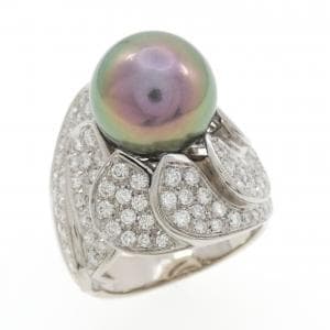 750WG 黒蝶パール リング 11.2mm