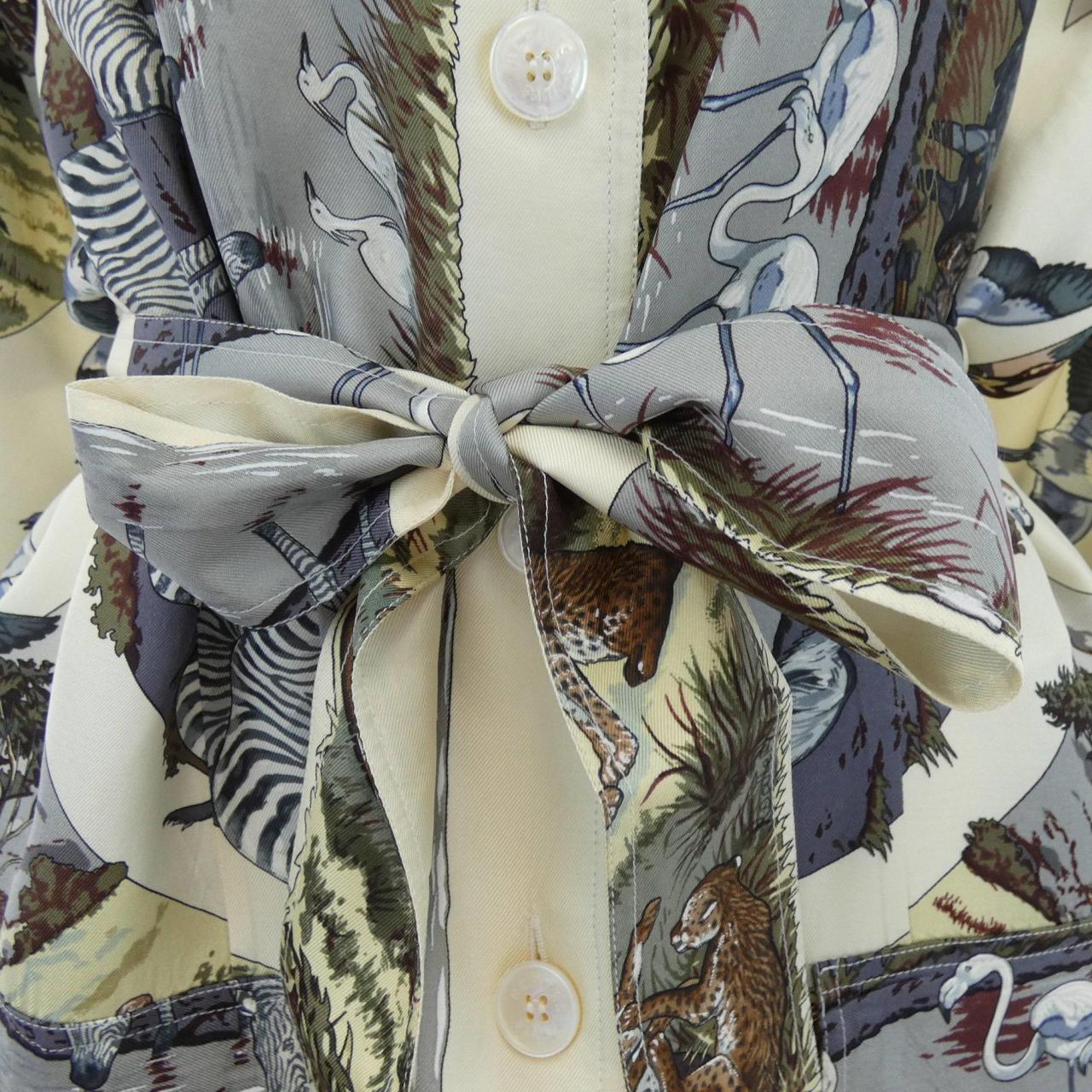 【ヴィンテージ】エルメス HERMES TANZANIE ツイルレーヌ. シャツ