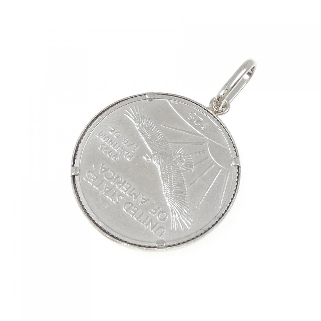 PT900(枠) コイン ペンダント