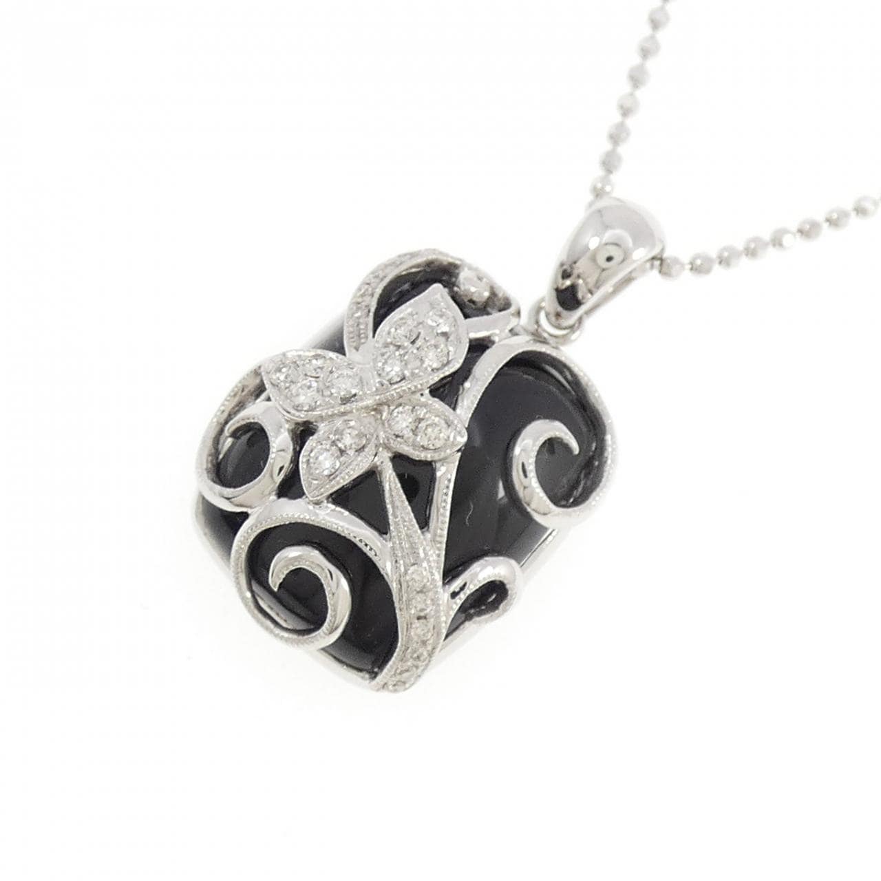 750WG/K18WG 缟黑玛瑙项链