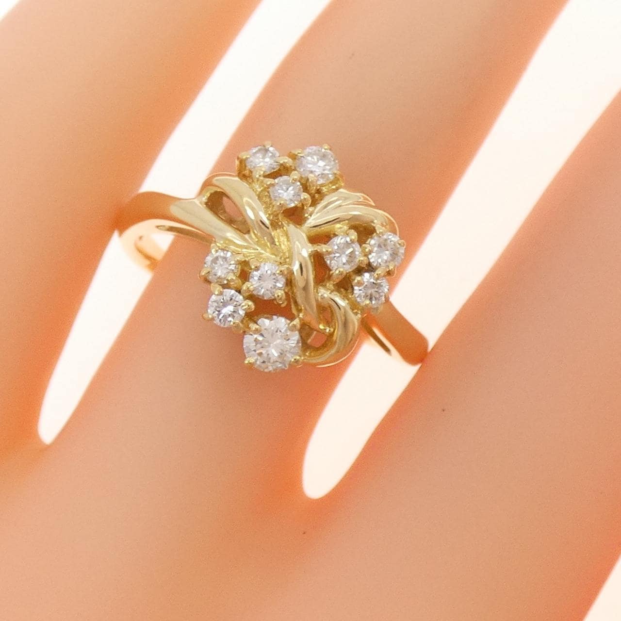 K18YG ダイヤモンド リング 0.41CT