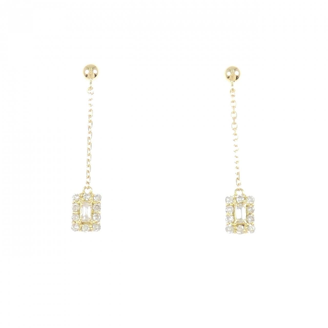 【新品】K18YG ダイヤモンド ピアス 0.20CT