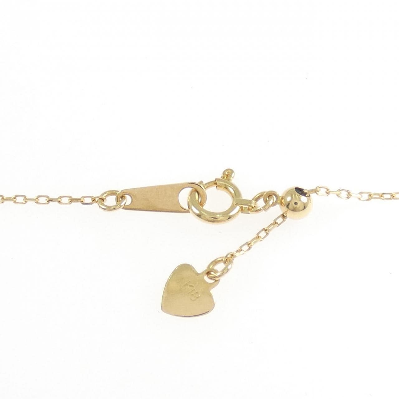K18YG イニシャルJ ダイヤモンド ネックレス 0.05CT