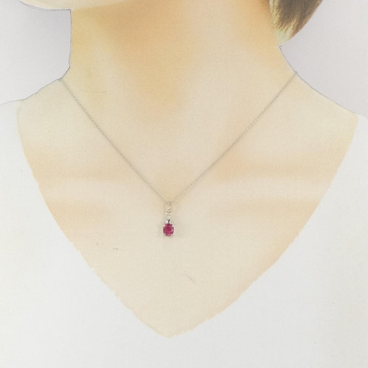 PT850 ルビー ネックレス