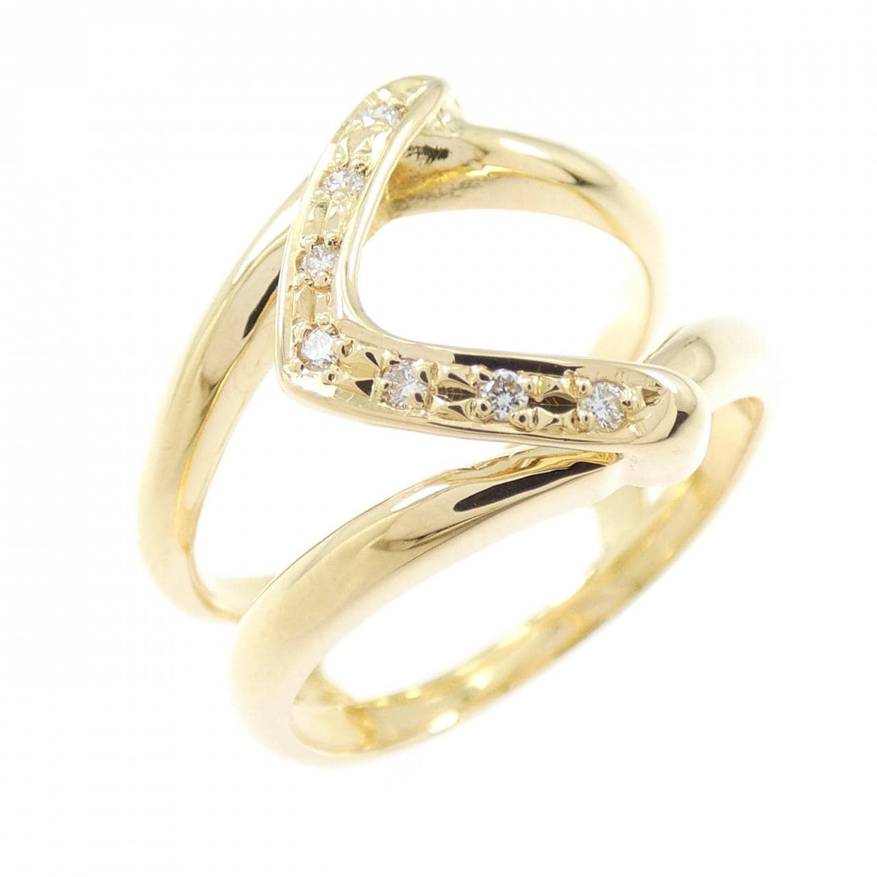 K18YG ダイヤモンド リング 0.07CT