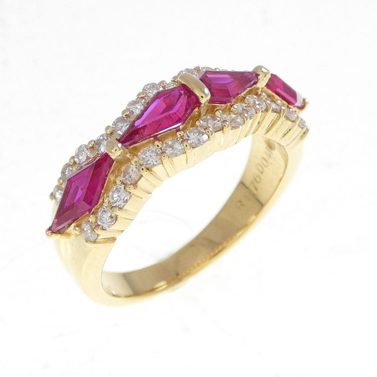 クレサンベール 合成ルビー リング 0.76CT