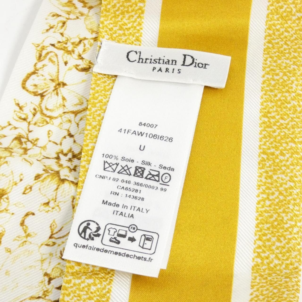 クリスチャンディオール BUTTERFLY AROUND THE WORLD 41FAW106I626 スカーフ