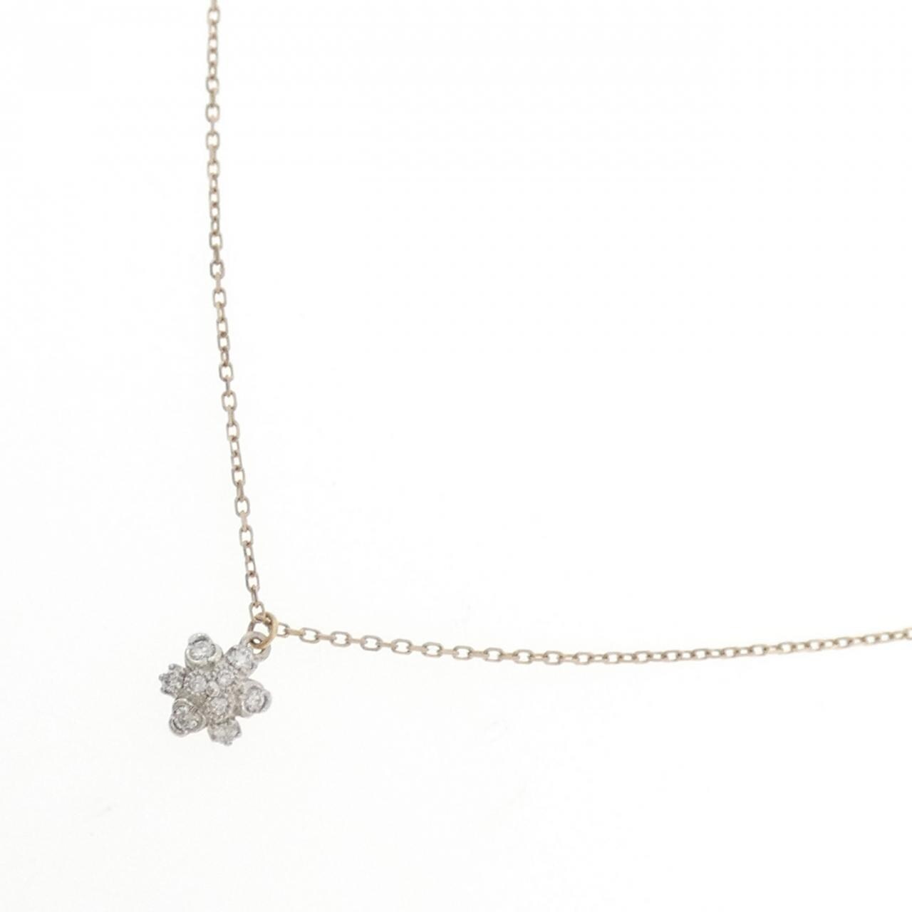 PT900/K18YG ダイヤモンド ネックレス 0.05CT