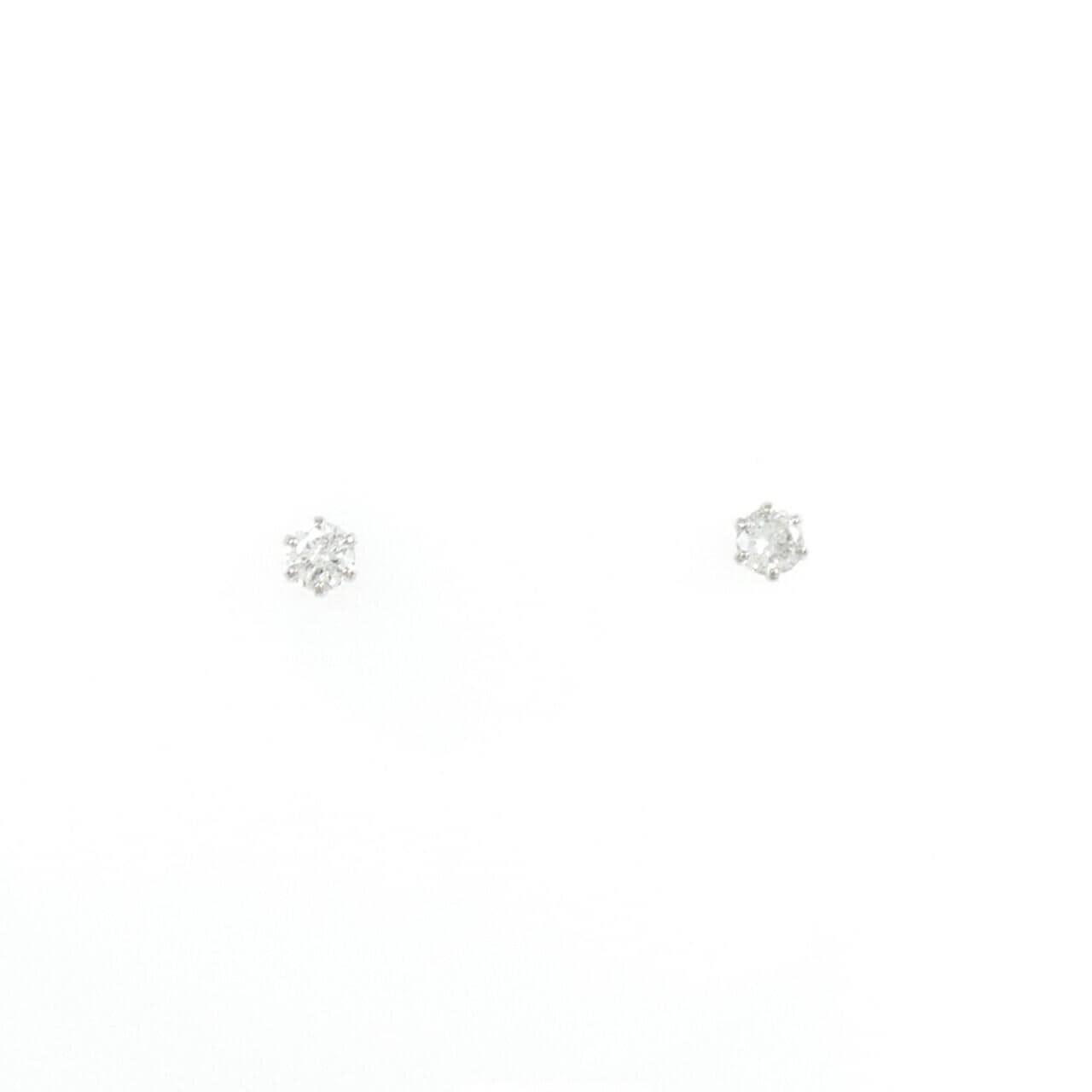 PT900 ソリティア ダイヤモンド ピアス 0.10CT