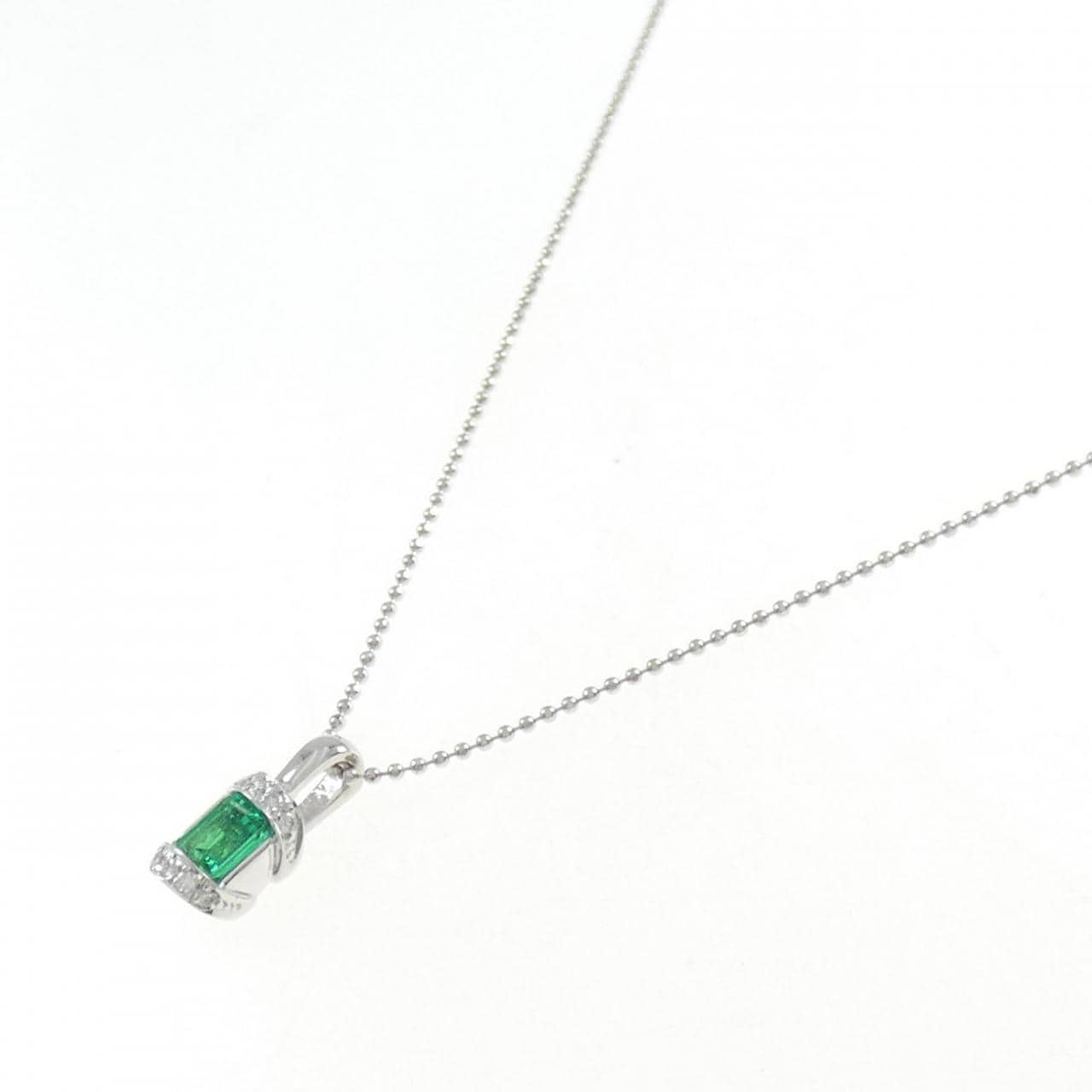 PT エメラルド ネックレス 0.405CT