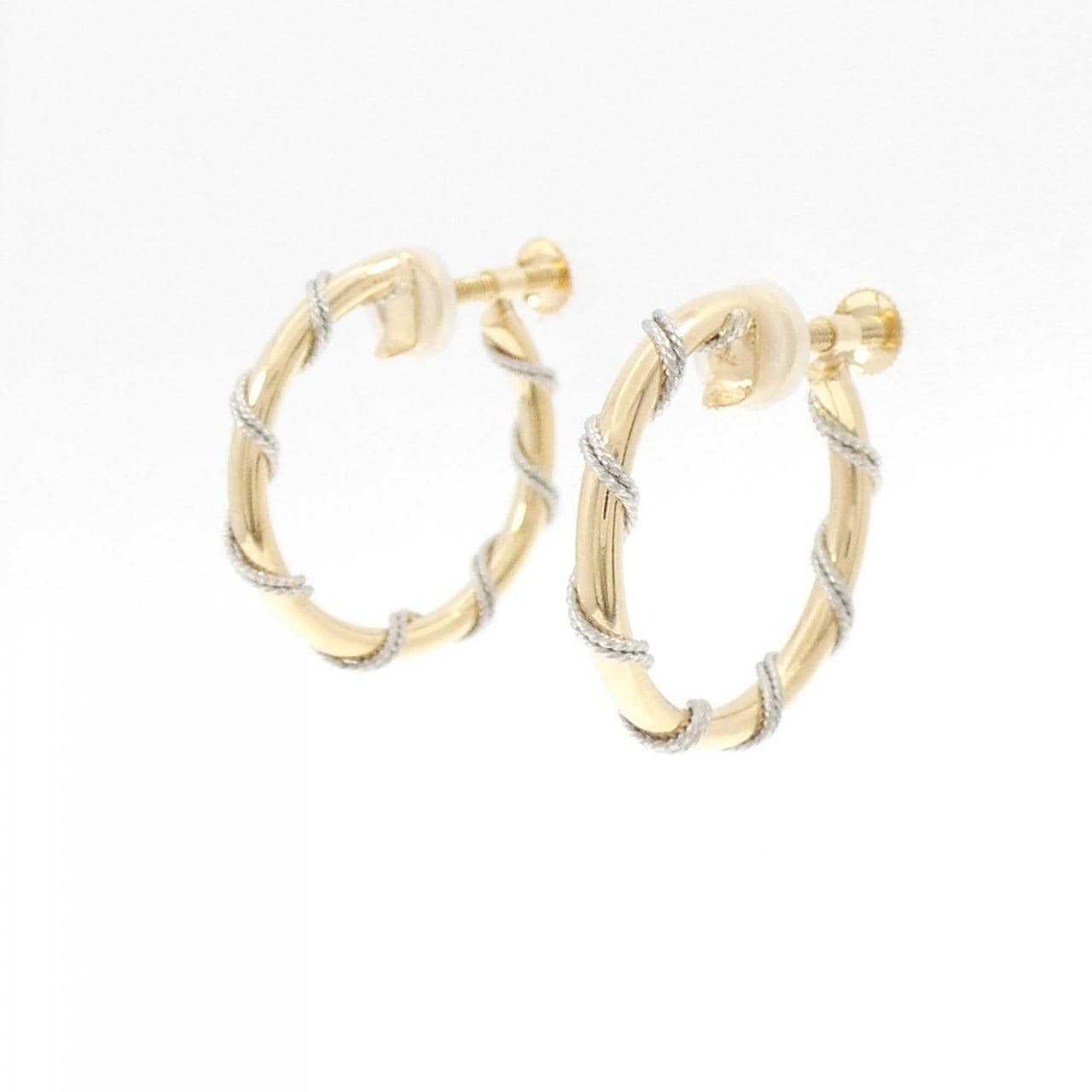 K18YG/PT900 Earrings