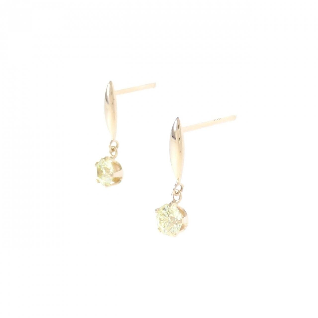 K18PG ダイヤモンド ピアス 0.387CT