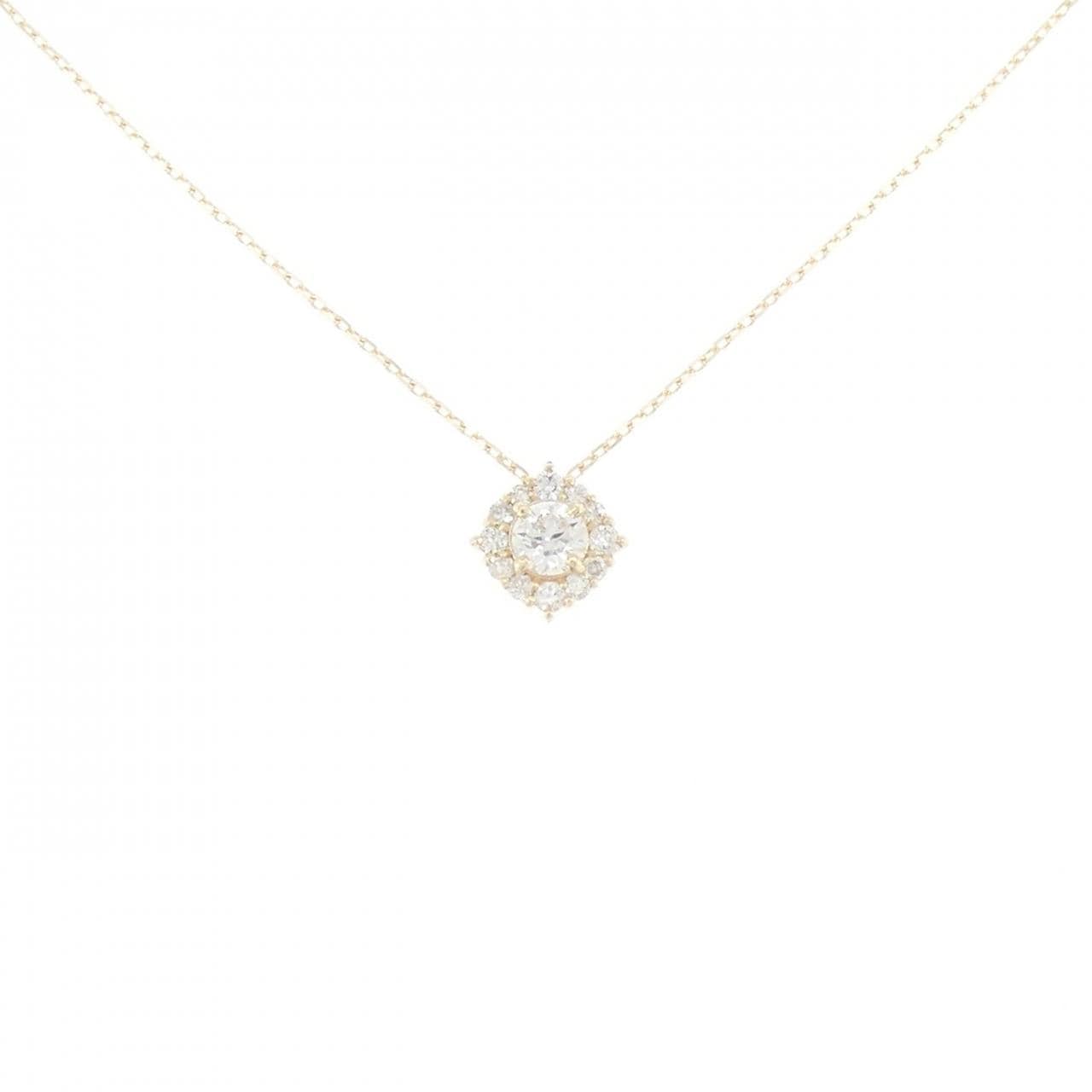 【リメイク】K10YG ダイヤモンド ネックレス 0.30CT