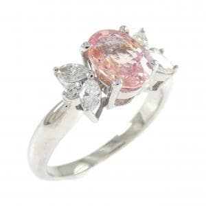 750WG サファイヤ リング 1.298CT