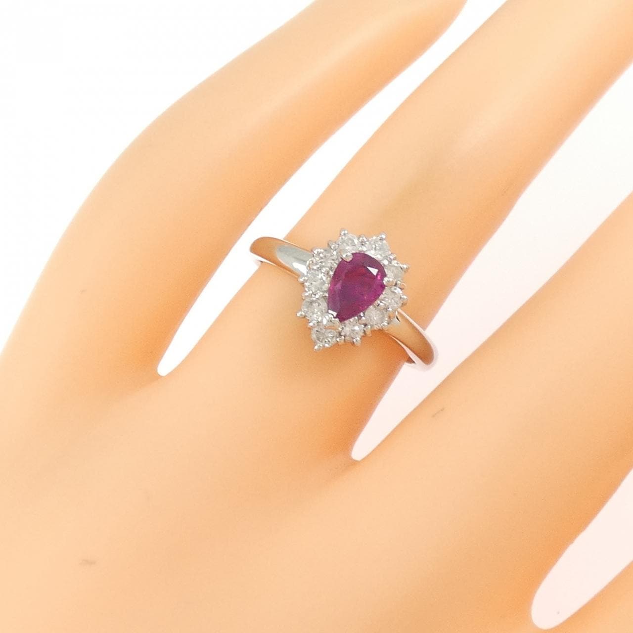 PT900 ルビー リング 0.53CT