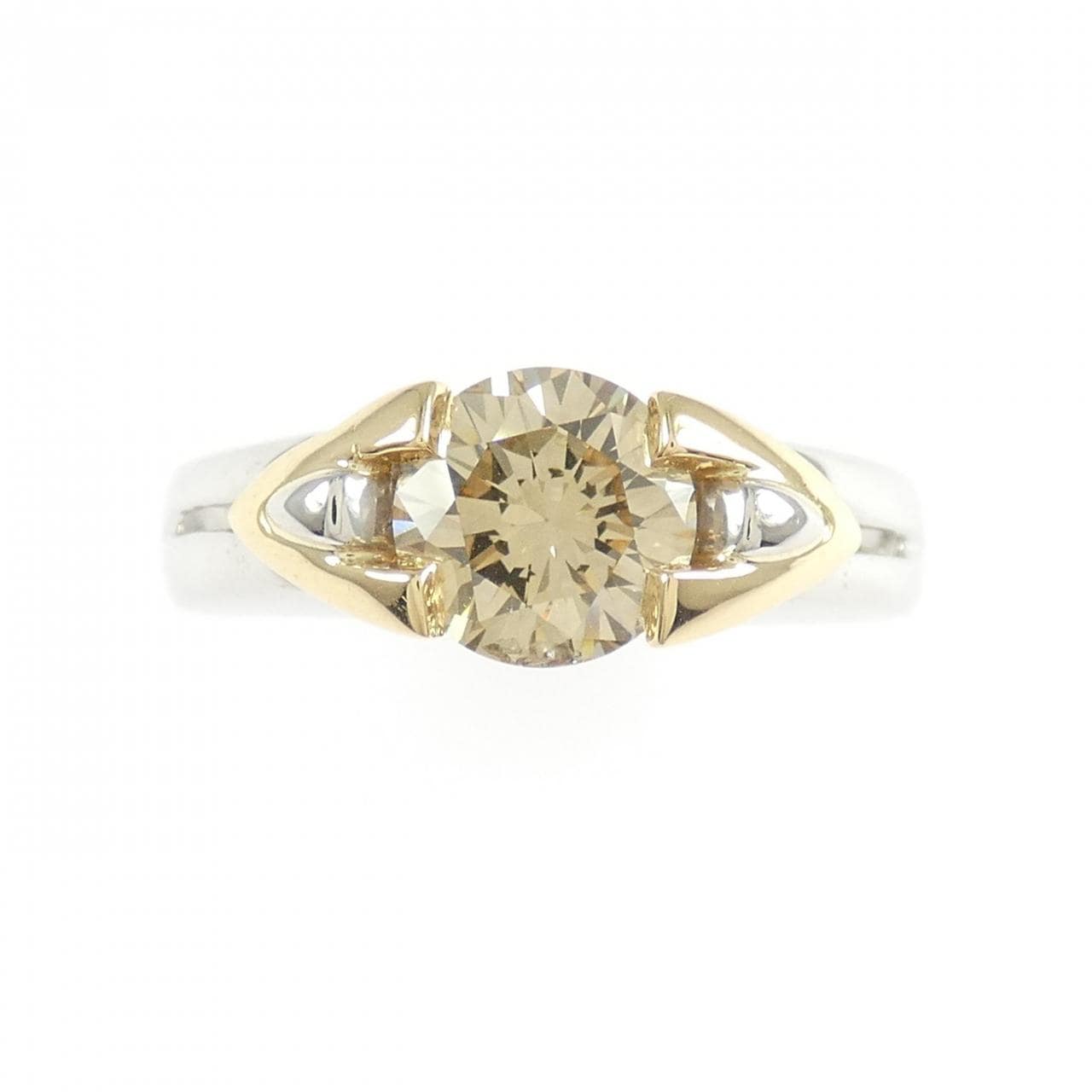 PT900/K18YG ダイヤモンド リング 1.237CT