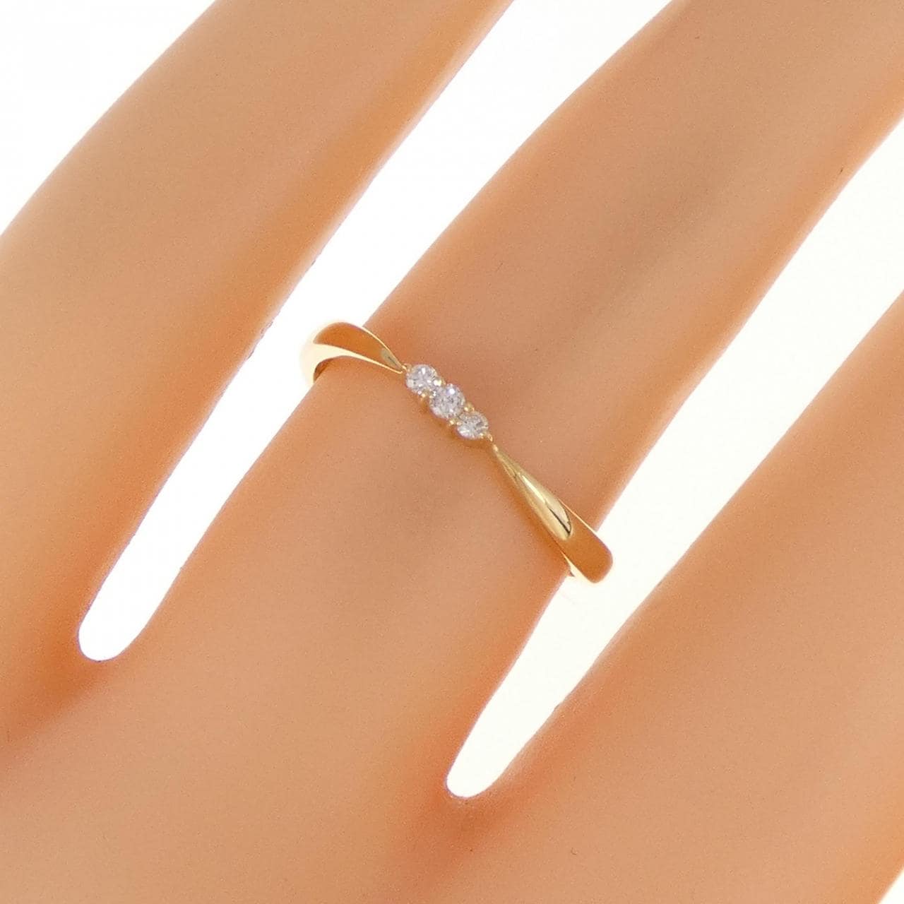 K18YG ダイヤモンド リング 0.03CT
