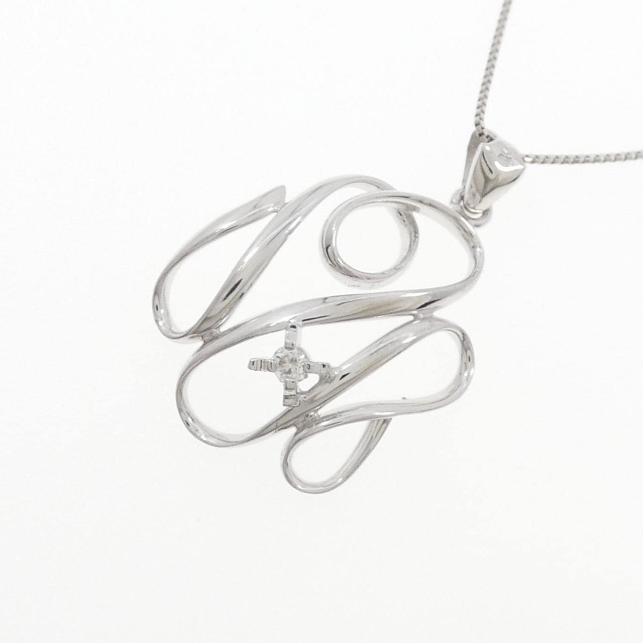 K14WG/K18WG Diamond necklace 0.04CT