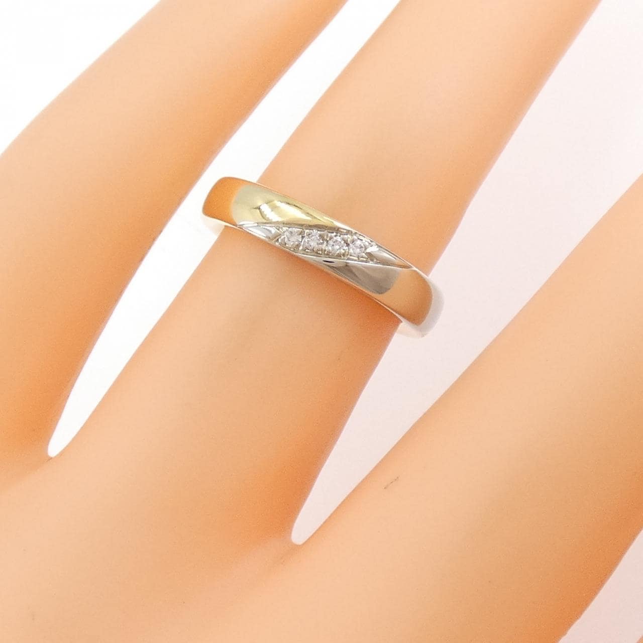 750スリーカラー ダイヤモンド リング 0.096CT