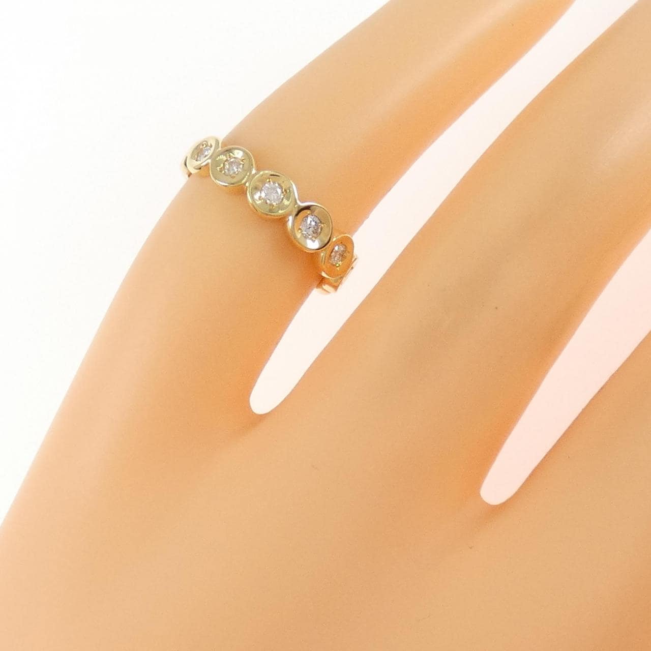 K18YG ダイヤモンド ピンキー リング 0.11CT