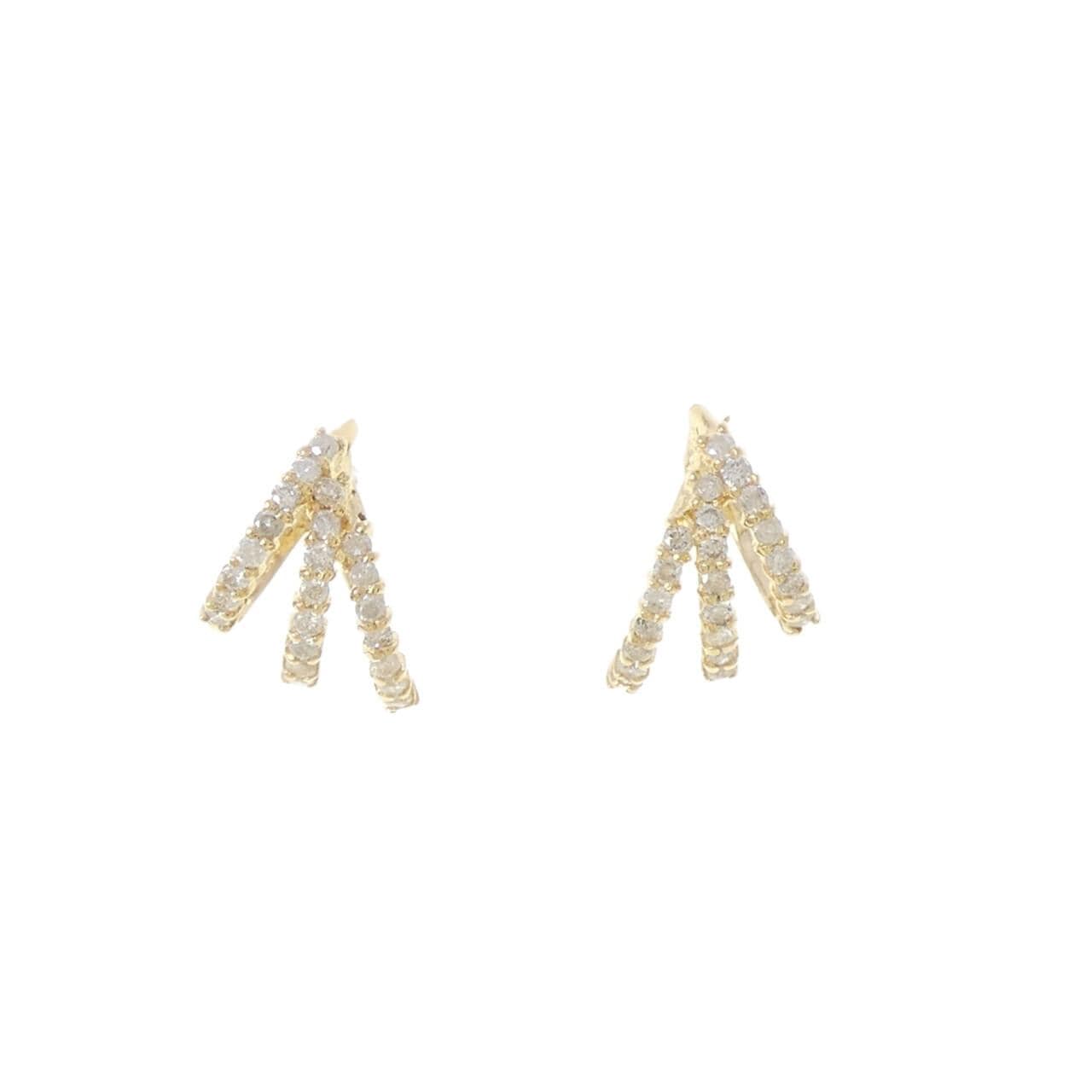 K18YG ダイヤモンド ピアス 0.30CT